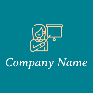 Female logo on a Dark Cyan background - Children & Childcare