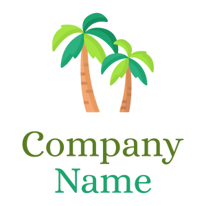 Palm tree logo on a White background - Environmental & Green