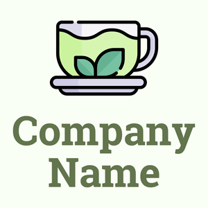 Green tea logo on a Ivory background - Food & Drink