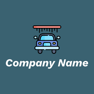 Car wash logo on a blue background - Automotive & Vehicle