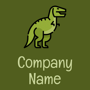 Tyrannosaurus logo on a Verdun Green background - Animals & Pets