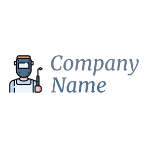 Man Welder logo on a White background - Construction & Tools