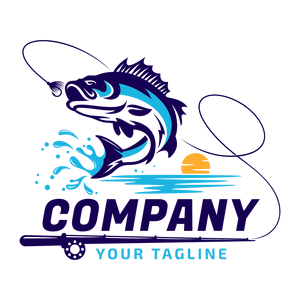 fish and bait on water logo - Animals & Pets