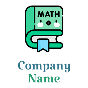 Math book logo on a White background - Education