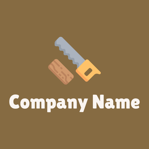 Woodworking logo on a Dark Wood background - Construction & Tools