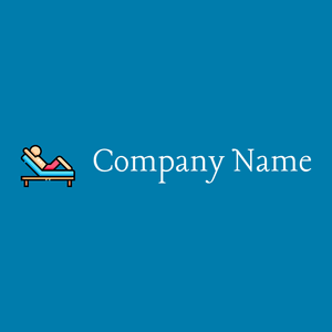 Convenient logo on a Cerulean background - Abstract