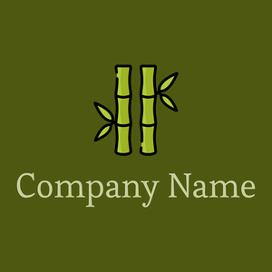 Bamboo logo on a Raw Umber background - Environmental & Green