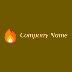 Flame on a Olive background - Security