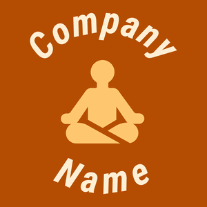 Meditation logo on a Tenne (Tawny) background - Religious