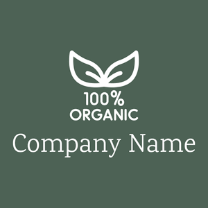 Organic logo on a Mineral Green background - Environmental & Green