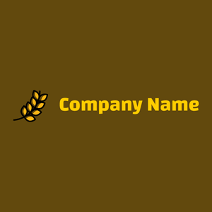 Wheat logo on a Raw Umber background - Agriculture