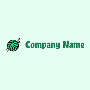 Knitting logo on a Mint Cream background - Entertainment & Arts