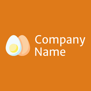 Egg logo on a Chocolate background - Agriculture