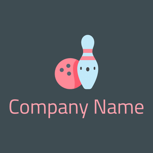 Light Cyan Bowling pin on a Atomic background - Games & Recreation