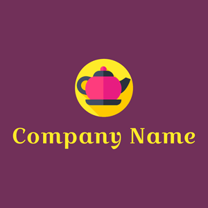 Teapot logo on a Palatinate Purple background - Food & Drink