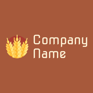 Wheat logo on a Desert background - Agriculture