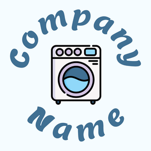 Washing machine logo on a Alice Blue background - Cleaning & Maintenance