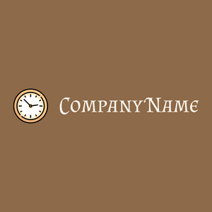 Clock logo on a Dark Tan background - Abstract