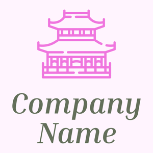 Chinese logo on a Lavender Blush background - Abstract