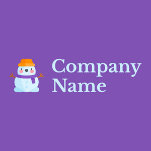 Light Cyan Snowman on a Deep Lilac background - Community & Non-Profit