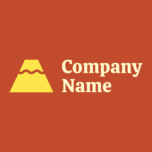 Volcano logo on a Trinidad background - Abstract