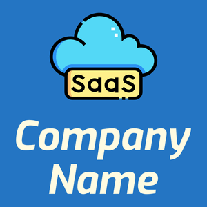 Saas on a Cerulean Blue background - Technology