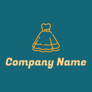 Wedding dress logo on a Blue background - Wedding Service