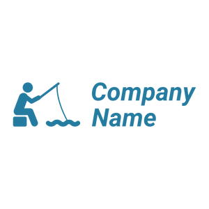 Fishing Man logo on a White background - Games & Recreation