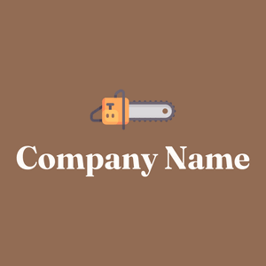 Chainsaw logo on a brown background - Construction & Tools