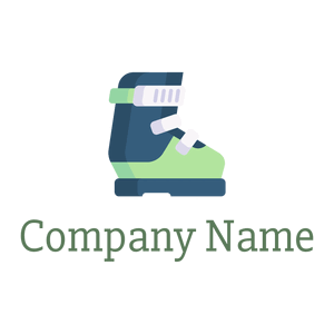 Ski boots logo on a White background - Retail