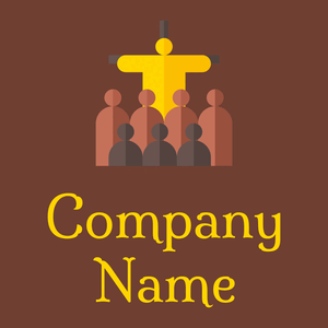 Mass logo on a Metallic Copper background - Religious