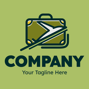 Green-on-green travel luggage logo - Travel & Hotel