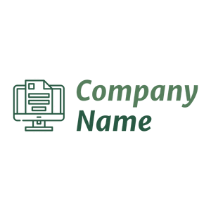 Computer logo on a White background - Technology