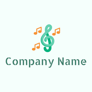 Music logo on a Mint Cream background - Entertainment & Arts