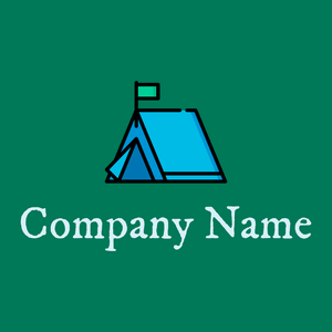 Camp logo on a Tropical Rain Forest background - Abstract