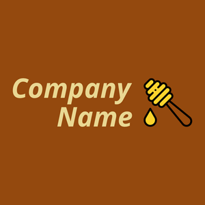 Honey logo on a Saddle Brown background - Food & Drink