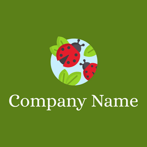 Light Cyan Ladybug on a Olive Drab background - Medical & Pharmaceutical