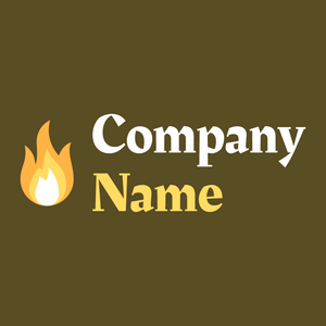 Fire on a Bronze Olive background - Security