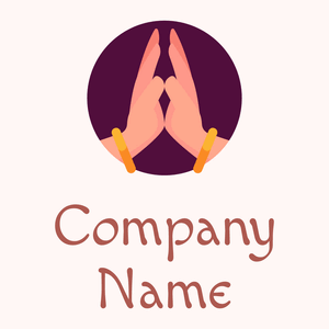 Praying logo on a Snow background - Religious