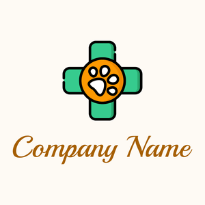 Veterinarian logo on a Floral White background - Animals & Pets