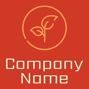 Plant based logo on a Persian Red background - Environmental & Green