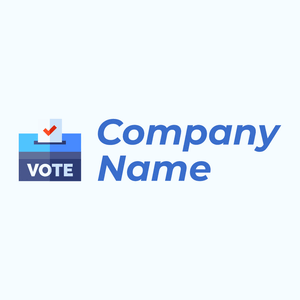 Voting box logo on a Alice Blue background - Politics