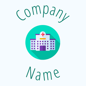 Hospital logo on a Alice Blue background - Architectural