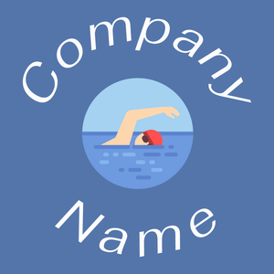 Swimming logo on a San Marino background - Games & Recreation