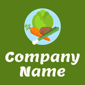 Vegetable logo on a Olive Drab background - Food & Drink