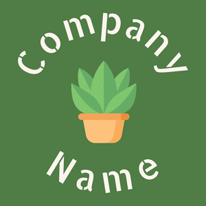 Plant logo on a Fern Green background - Floral