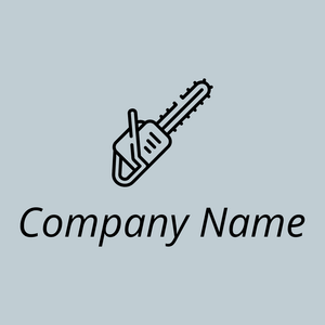 Chainsaw logo on a grey background - Construction & Tools