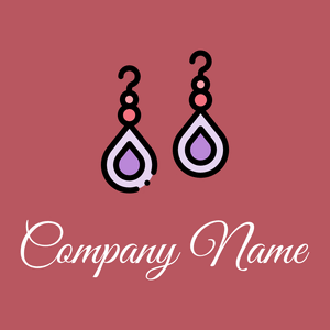 Earrings logo on a Blush background - Fashion & Beauty