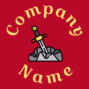 Sword logo on a Venetian Red background - Entertainment & Arts