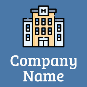 Hotel logo on a dark Blue background - Travel & Hotel